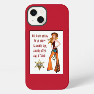 "All A Girl Needs to Be Happy is..." iPhone 13 Case