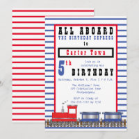 All Aboard 5th Birthday Express Choo Choo Train