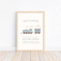 All Aboard! Boys Train Birthday Welcome