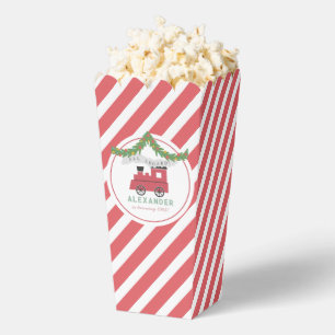 All Aboard Christmas Steam Train Birthday Popcorn Favour Box