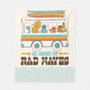 All Aboard for Rad Waves Fleece Blanket
