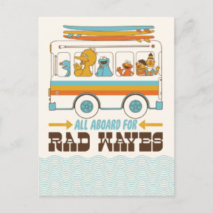 All Aboard for Rad Waves Postcard