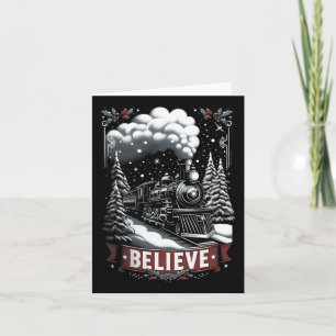 All Aboard Polar Express Christmas North Pole Xmas Card