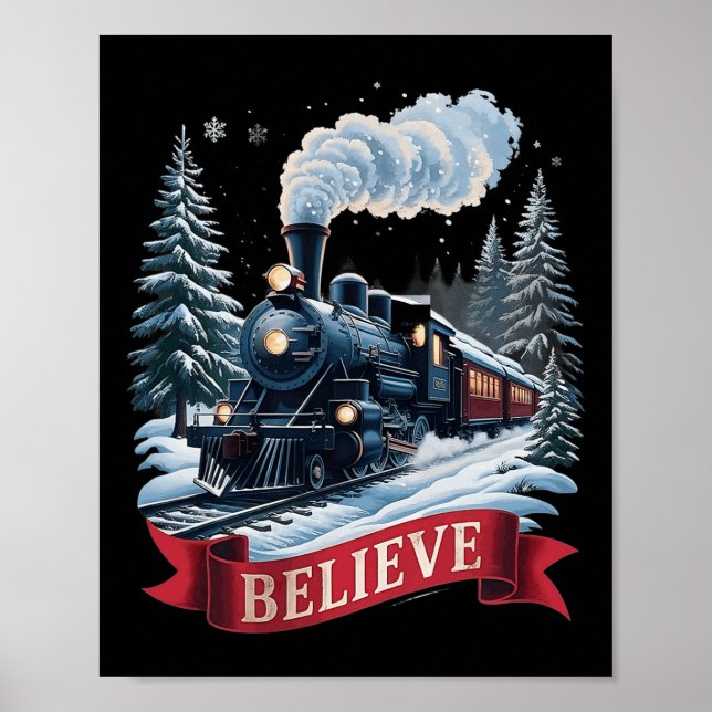 All Aboard Polar Express Christmas North Pole Xmas Poster (Front)