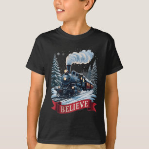 All Aboard Polar Express Christmas North Pole Xmas T-Shirt