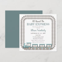 All Aboard the Baby Express Train Boy Baby Shower