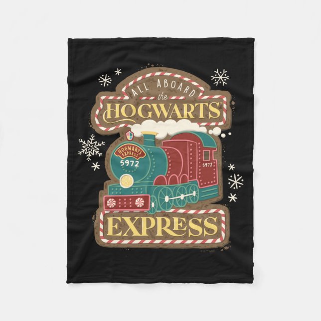 All Aboard The Express Christmas Cookie  Fleece Blanket (Front)