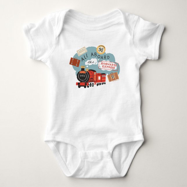 All Aboard the Hogwarts Express Baby Bodysuit (Front)
