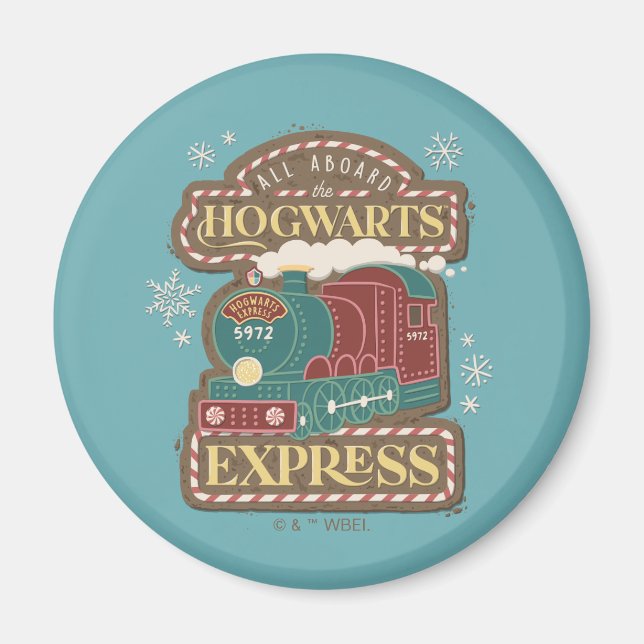 All Aboard the HOGWARTS™ Express Christmas Cookie Magnet (Front)