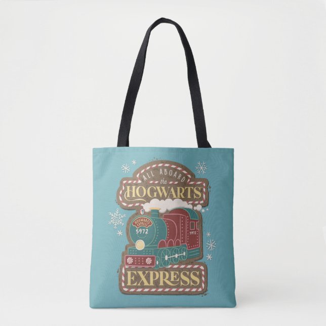 All Aboard the HOGWARTS™ Express Christmas Cookie Tote Bag (Front)
