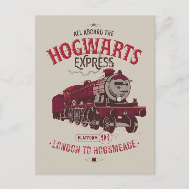 All Aboard The Hogwarts Express Invitation Postcard (Front)