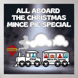 All Aboard the Mince Pie Special Poster