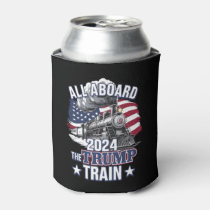 All Aboard The Trump Train Trump 2024 Patriotic US Can Cooler