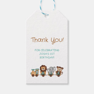 ALL ABOARD Train Fiesta Kids Birthday Gift Tags