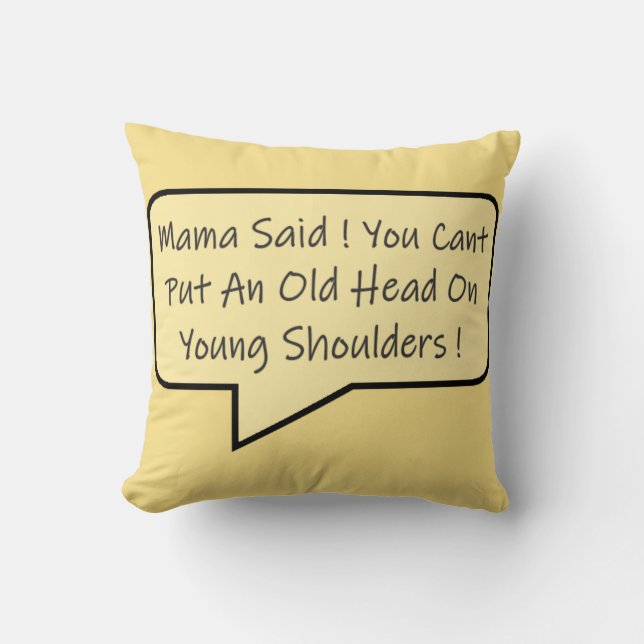 All about being young and getting older message cushion (Front)