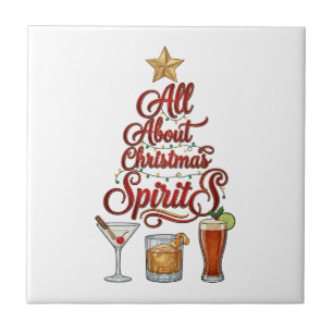 All About Christmas Spirits Cocktails Whiskey Star Tile