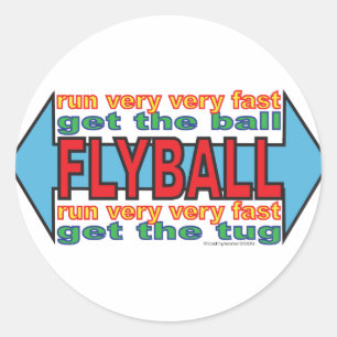 All about Flyball Classic Round Sticker