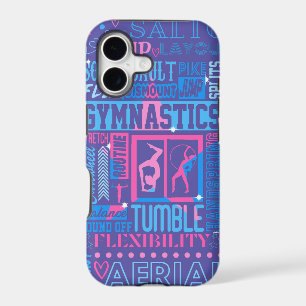 All About Gymnastics Typography in Pink and Blue