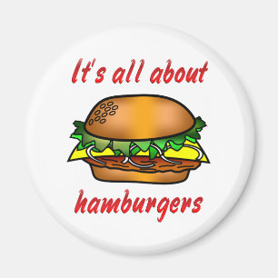 All About Hamburgers Magnet