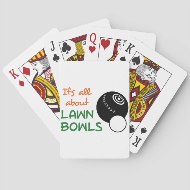 All About Lawn Bowls Playing Cards (Back)