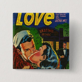 ALL ABOUT LOVE 15 CM SQUARE BADGE