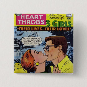 ALL ABOUT LOVE 15 CM SQUARE BADGE
