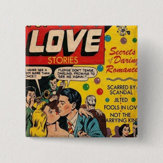 ALL ABOUT LOVE 15 CM SQUARE BADGE