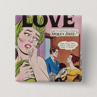 ALL ABOUT LOVE 15 CM SQUARE BADGE