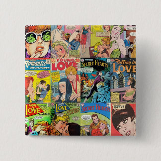 ALL ABOUT LOVE 15 CM SQUARE BADGE