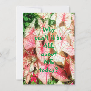 All About Me Flat Greeting Card