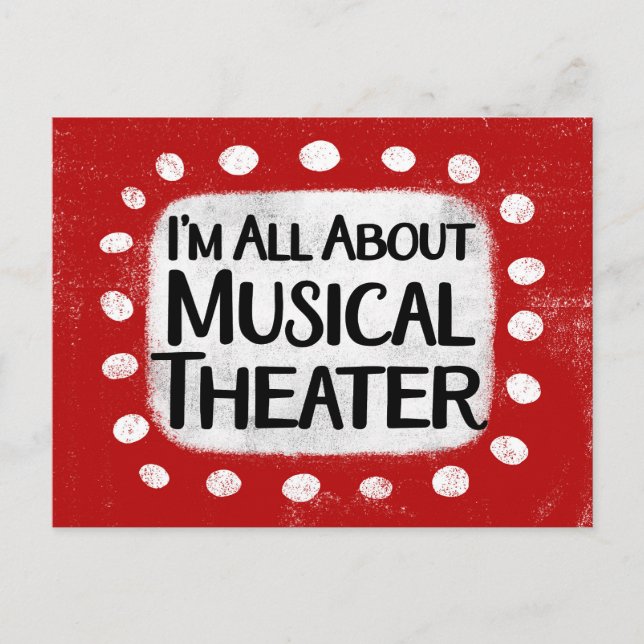 All About Musical Theatre Postcard (Front)