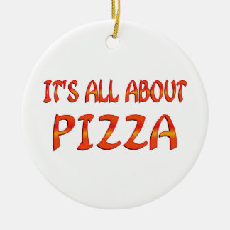 All About Pizza Ceramic Tree Decoration