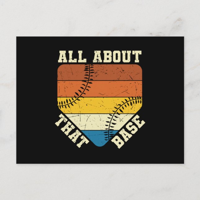 All About That Base | Baseball beautiful design Postcard (Front)