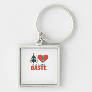 All About That Baste Christmas Classic Retro Look Key Ring