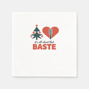 All About That Baste Christmas Classic Retro Look Napkin