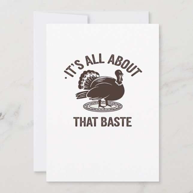All About That Baste Christmas Trendy Holiday Card (Front)