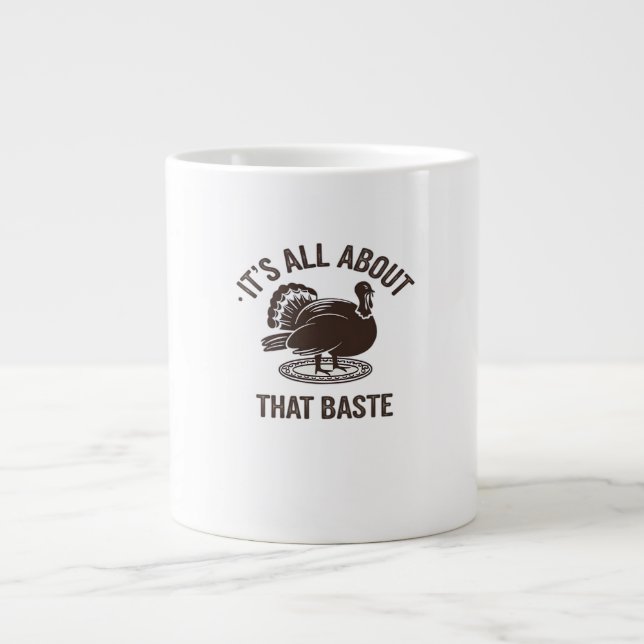 All About That Baste Christmas Trendy Large Coffee Mug (Front)