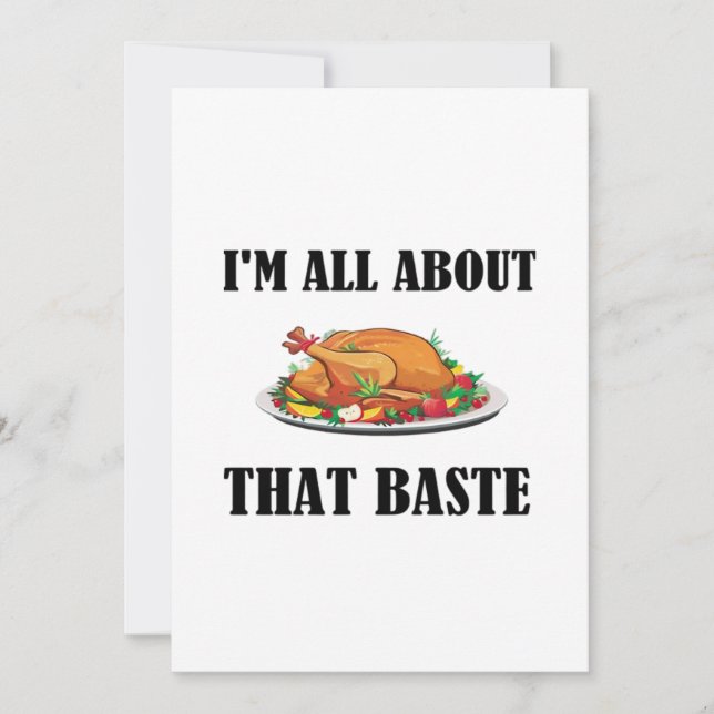 All About That Baste Classic Artistic Design Holiday Card (Front)