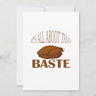 All About That Baste Quote Creative Minimal Style Holiday Card