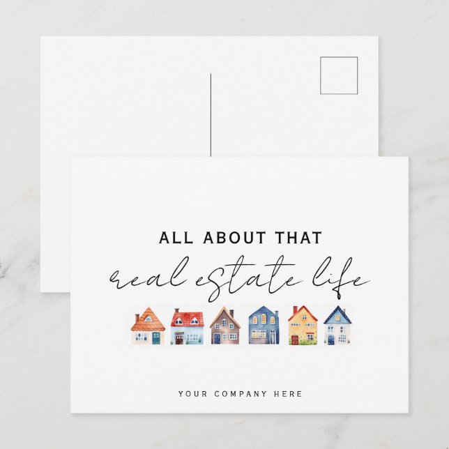 All About That Real Estate Life Promotional   Postcard (Front/Back)