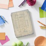 All About the Game - Football iPad Pro Cover<br><div class="desc">All About the Game II" by Ethan Harper. Features a blue-print like image of football elements.</div>