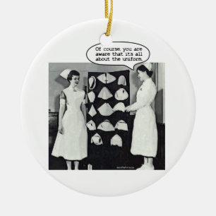 All about the Nurse Uniform Ceramic Tree Decoration
