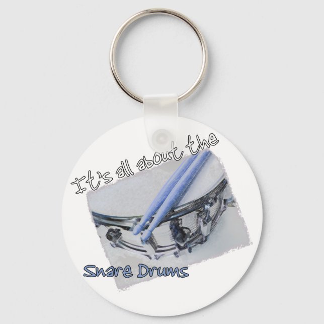 All About the Snare Drums Keychain (Front)