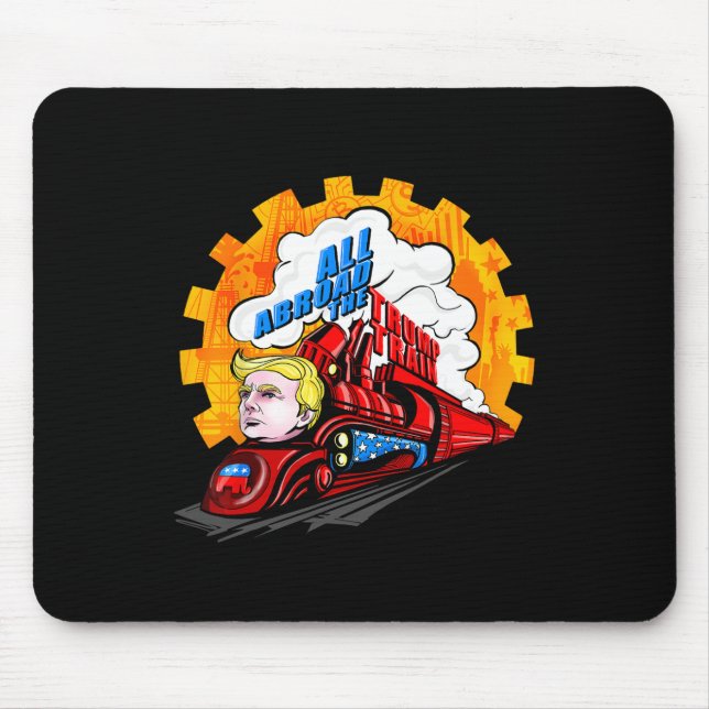 All Abroad The Trump Train 2024 Future Is Bright  Mouse Mat (Front)