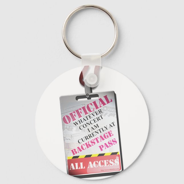 All Access Backstage Pass Key Ring (Front)