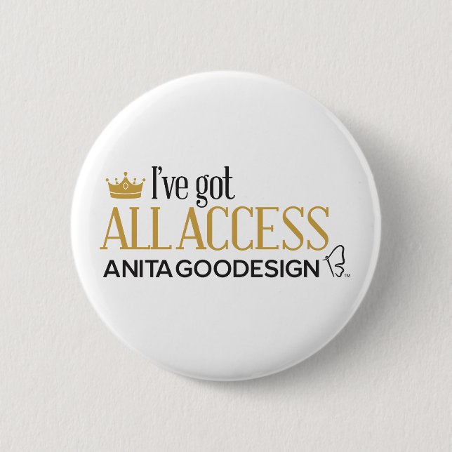 All Access Club Button (White) (Front)