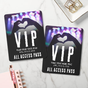 All Access Event VIP ID Badge