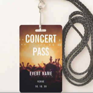 All Access Name Photo Custom Concert ID Badge