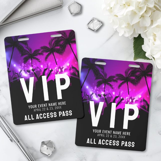 All Access Pass Event VIP ID Badge (All Access Pass Event VIP Badge )
