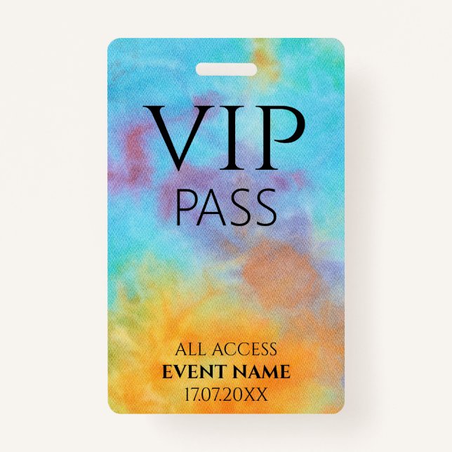 All Access Pass logo vip event id badge (Front)